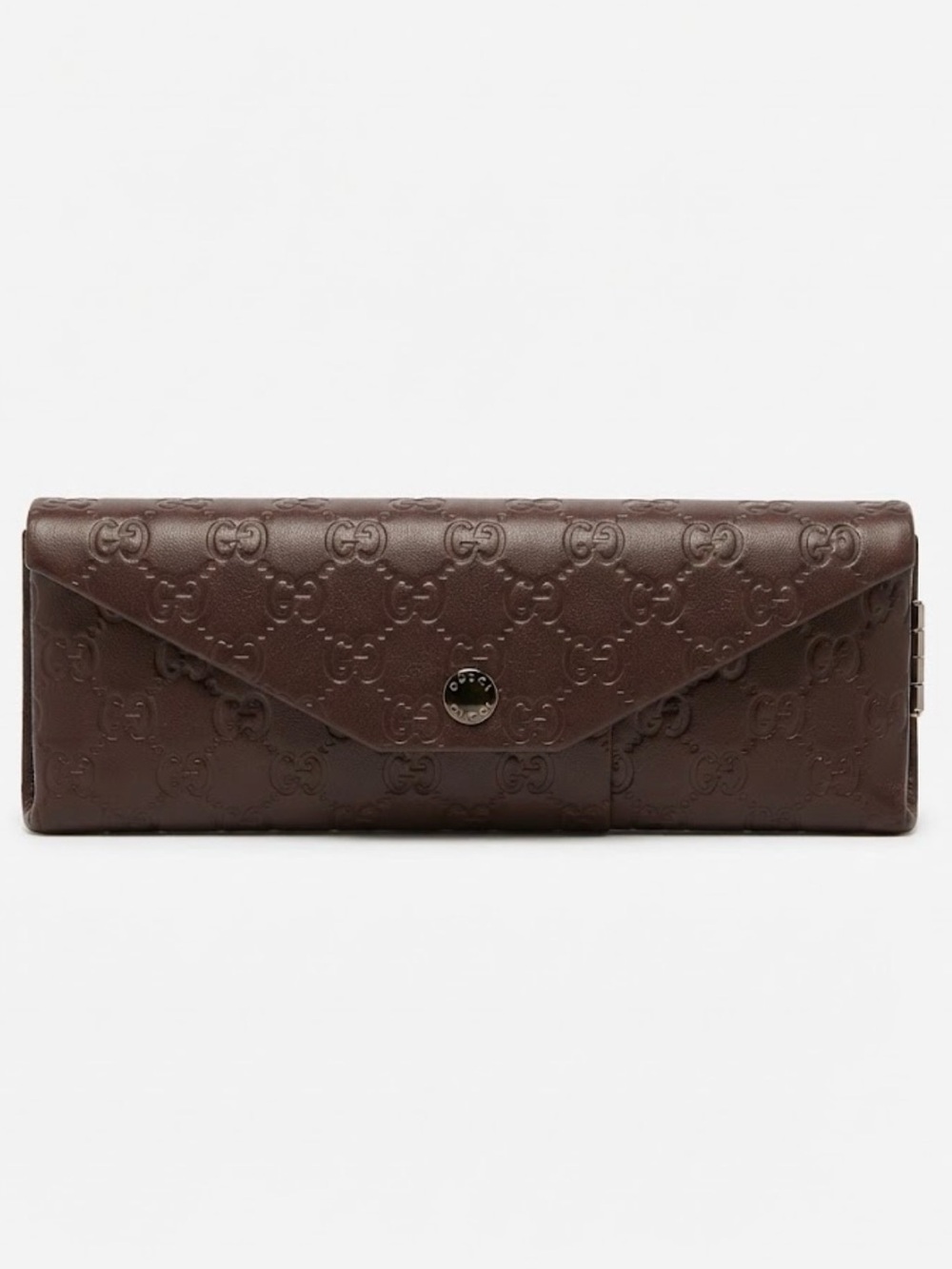 Authentic Gucci Brown Guccissima Leather Hard Eyewear Case
